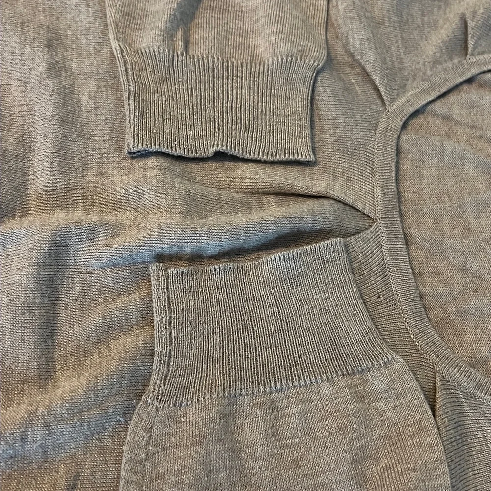 New York & Co Scoopneck 3/4 Sleeve Lightweight Sweater Beige Size Large - Picture 8 of 8